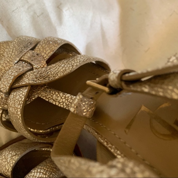 YSL tribute platform gold leather heels - Picture 13 of 16